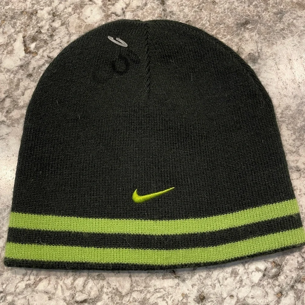 Nike Green and Black Youth Beanie